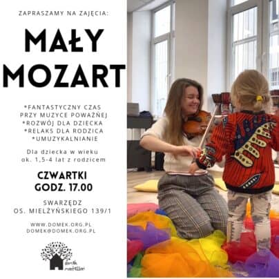 Zajęcia MAŁY MOZART /muzyczne/ pakiet 4 spotkań