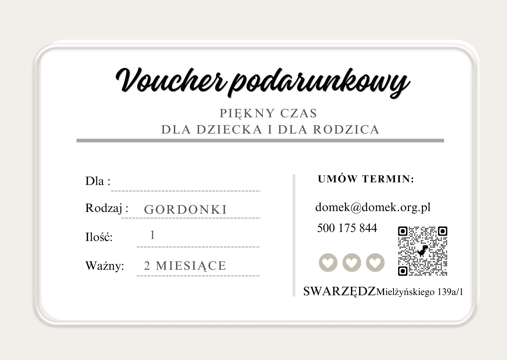 Voucher podarunkowy Gordonki